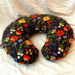 Black floral Boppy pillow